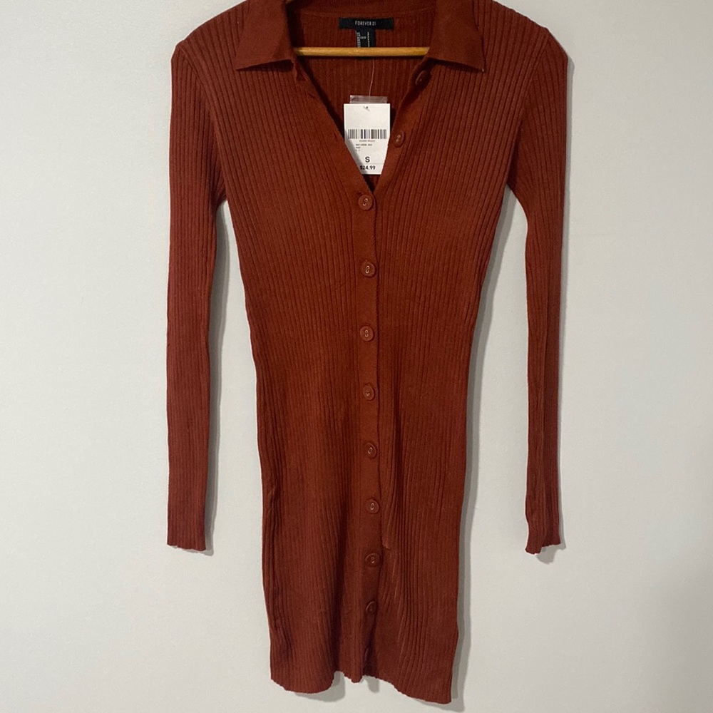 2/$24 - Forever 21 Knit Dress Color Rust Size S